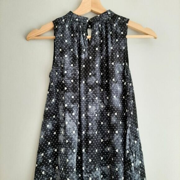 MINI MOLLY High Neck Sleeveless A-Line Dress Hearts & Dots Kids Sz 8 / M - Picture 7 of 12